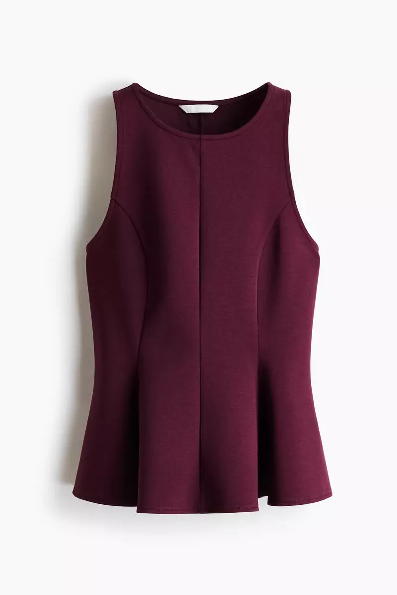 Sleeveless peplum top