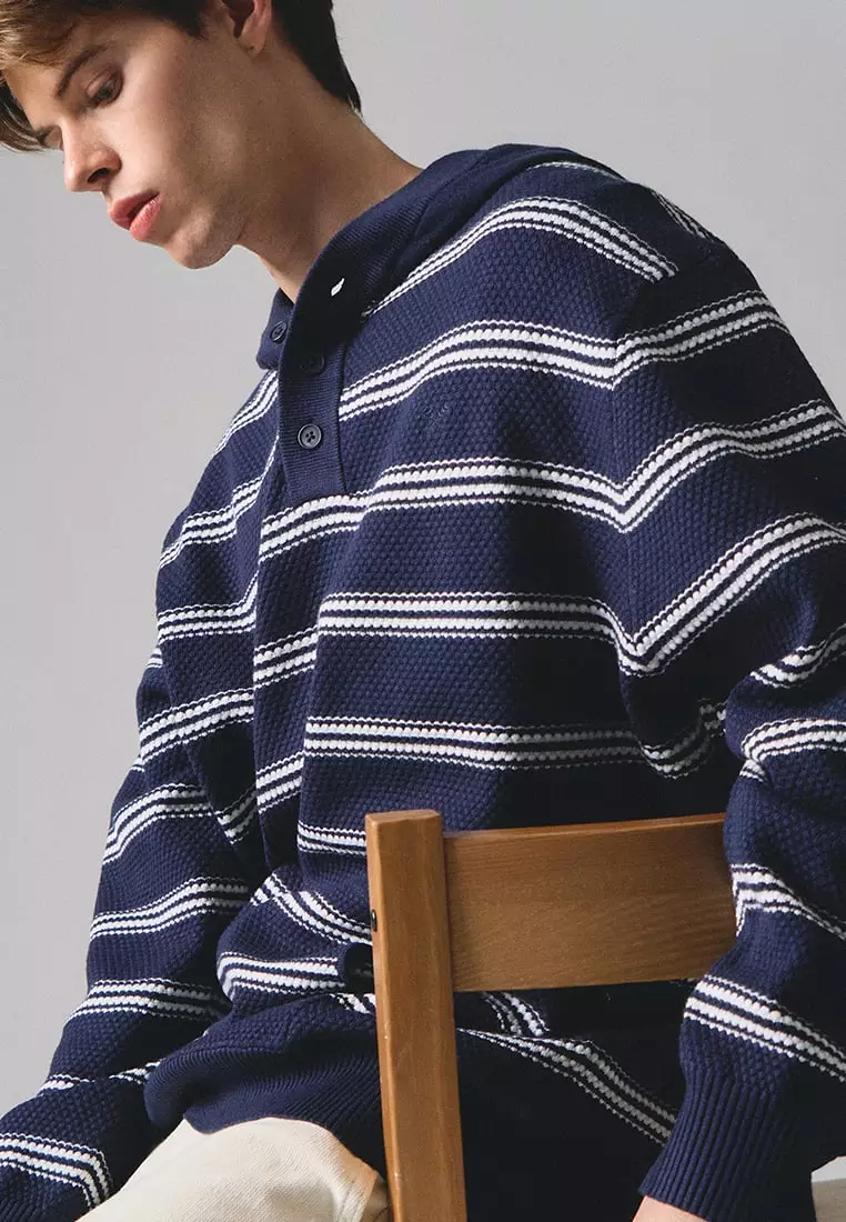 Hoodie In Popcorn Stripes