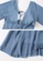 A-IN GIRLS blue Elegant mesh-paneled swimsuit 406E0US44AD51BGS_8