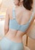 ZITIQUE blue Women's Non-wired 3/4 Cup Collect Accessory Breast Push Up Lace Bra - Blue 80B3BUS5D67CF7GS_4