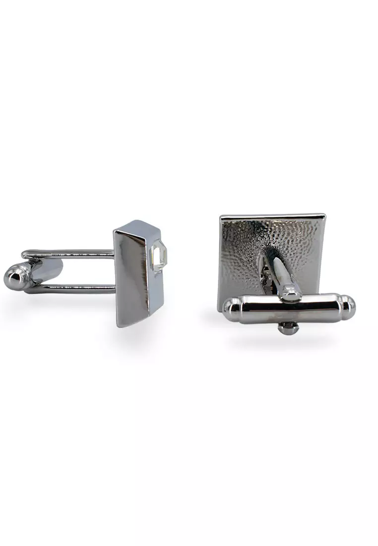 Palmira Chrome Diamonte Cufflink