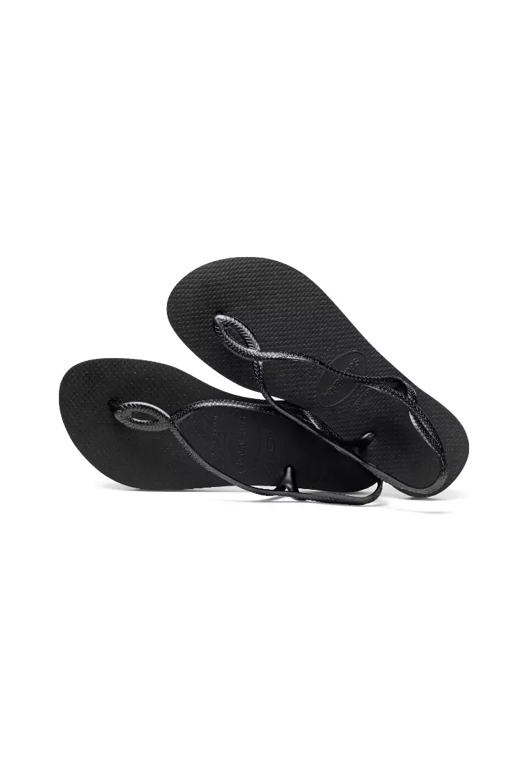Havaianas Woman Luna 0090 Black - Sandal Jepit Wanita (Hitam)