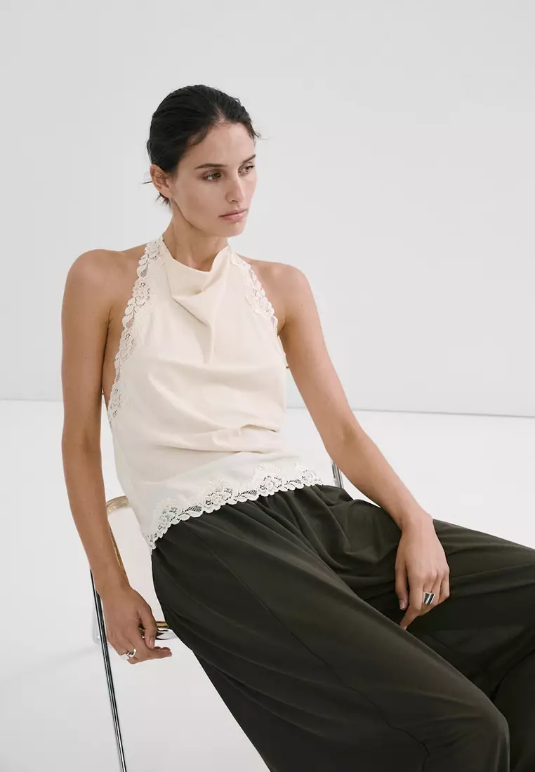 Lace Halter Neck Top