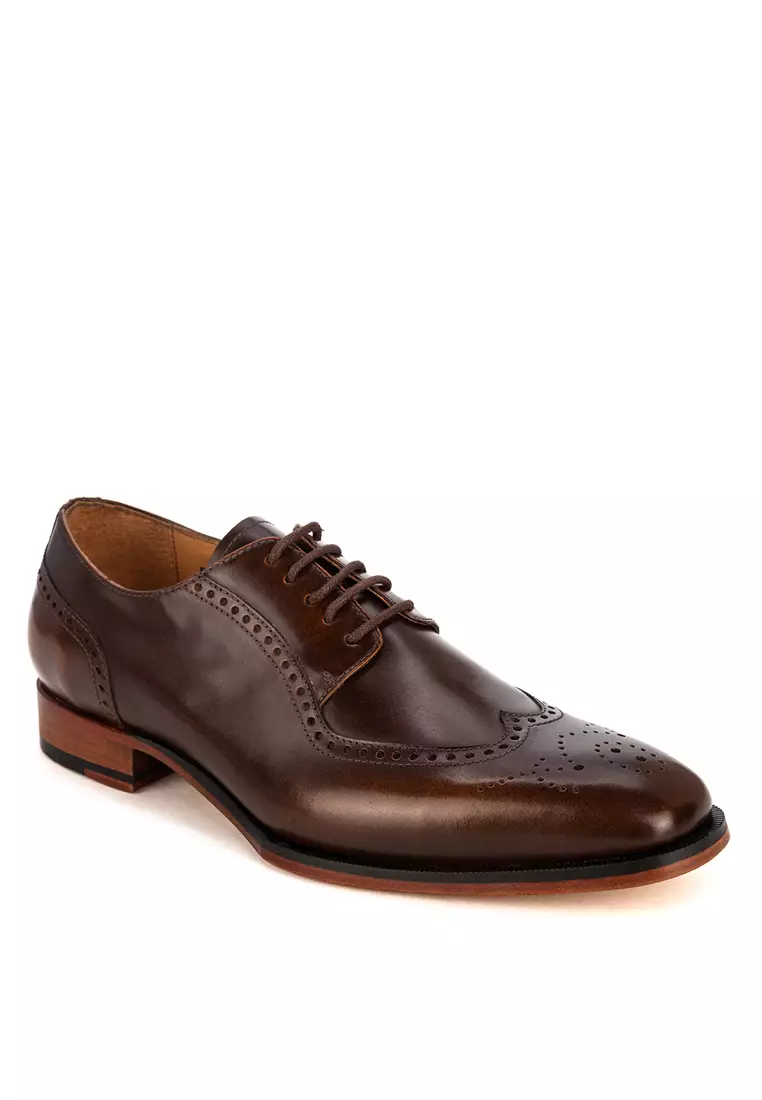 Discount on Bristol Shoes  shoes - SKU: Balmoral Brown Brush-Off Oxford Shoes