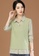 A-IN GIRLS green Fresh Fake Two-Piece Lapel Top 3584EAA3C9D84BGS_4