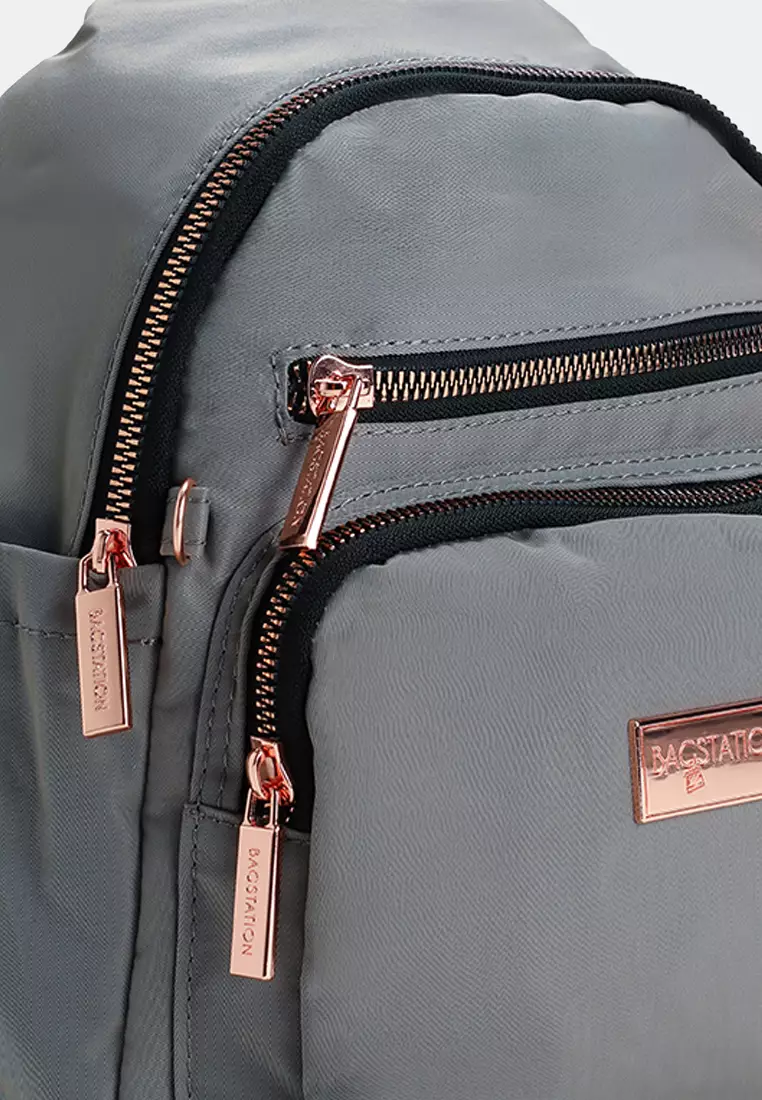 Rose Gold Series Crinkle Nylon Small Backpack