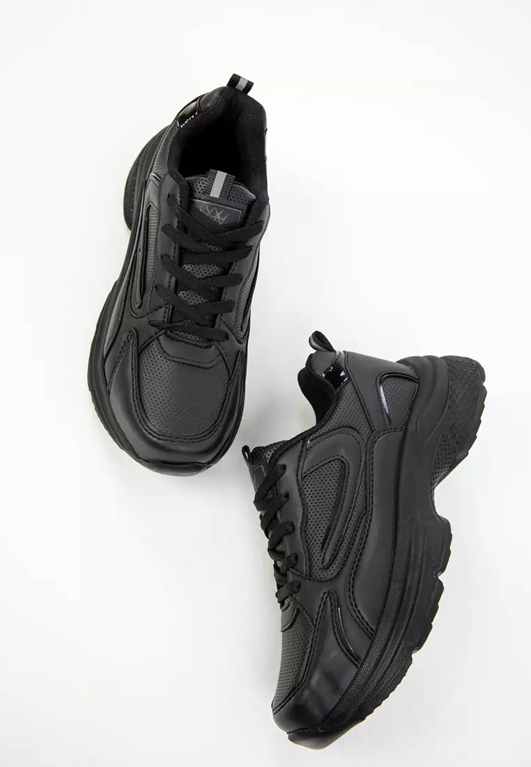 Black-Black-C Women's Sneakers 18802
