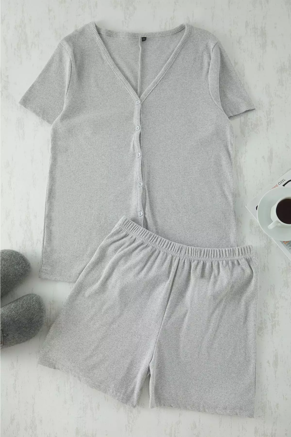 V Neck Camisole Pyjamas Set