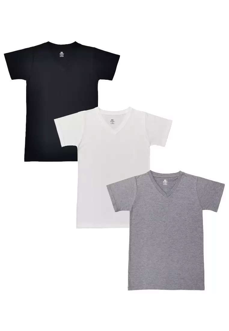 Buy BRUTE Slim Fit V-Neck Basic Combo Shirt Set of 2025 Online