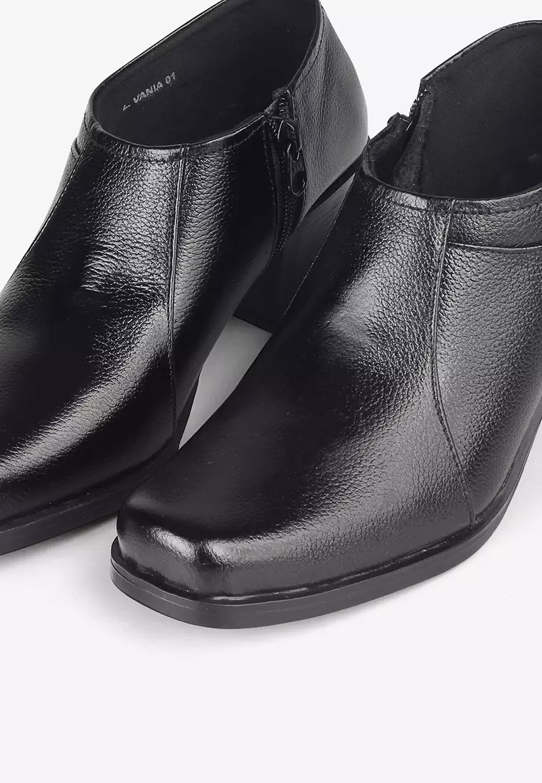 Sepatu Boots Ankle L.Vania 01 Black - Fransisca Renaldy