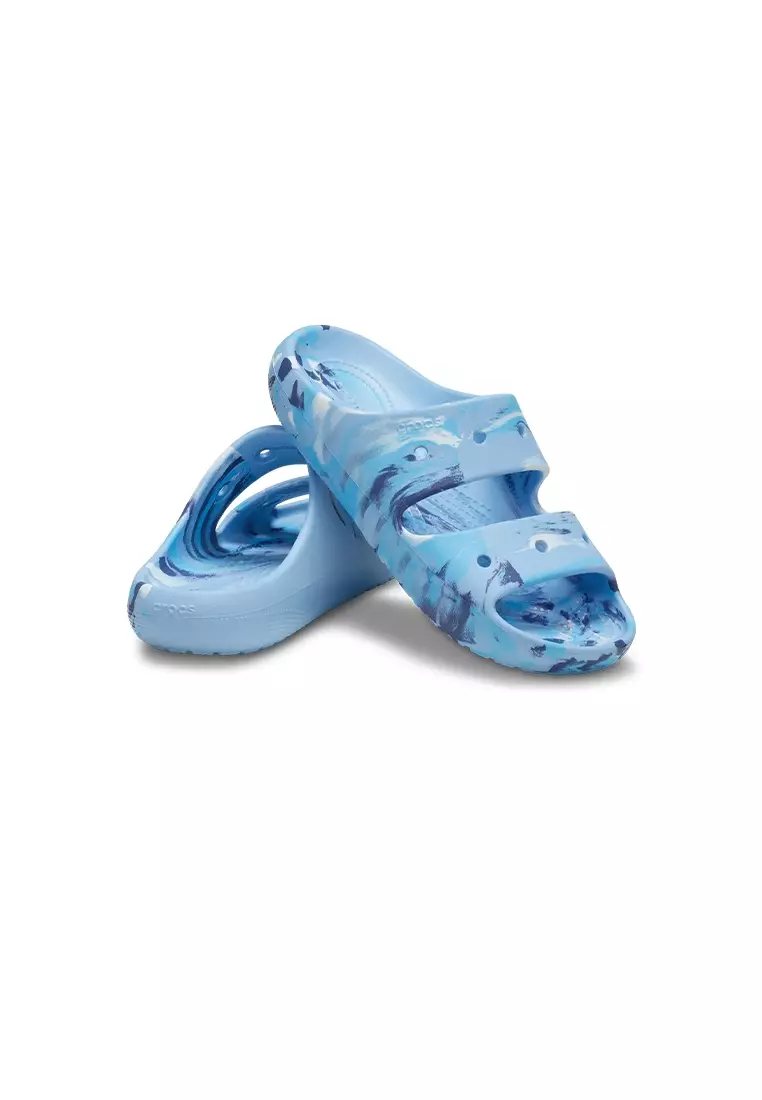 Classic Marbled Sandal V2 in Blue Calcite Multi