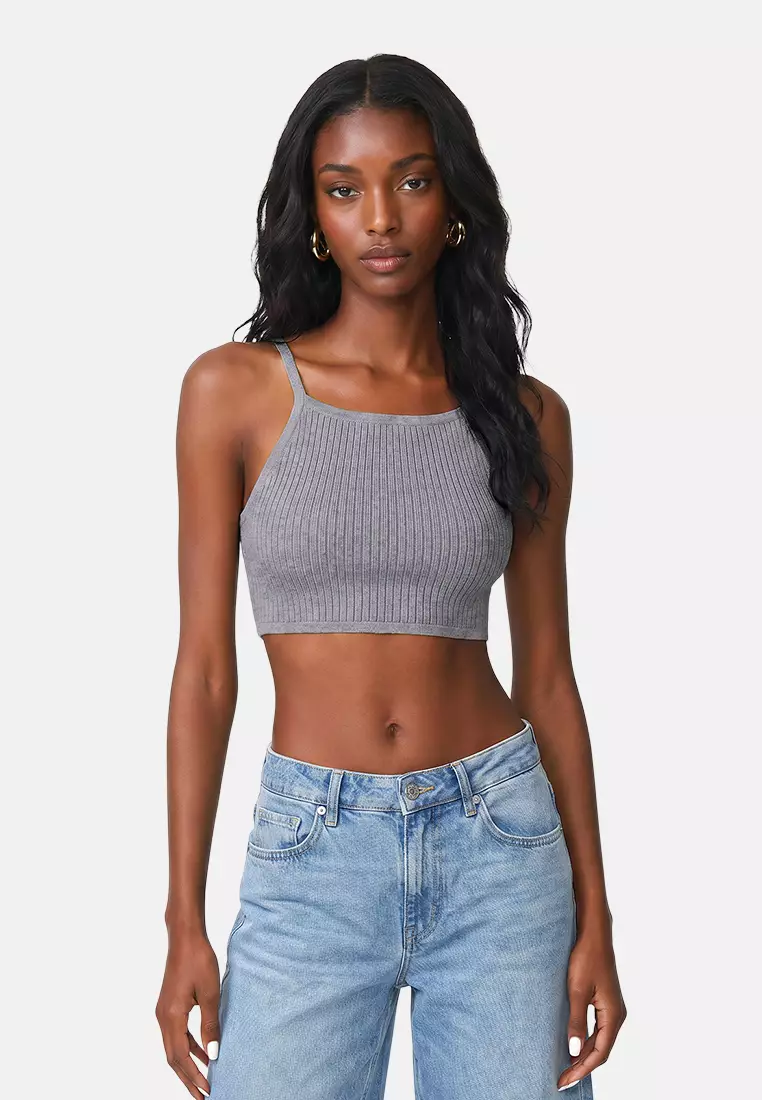 Buy London Rag Cropped Camisole Bralette in Grey 2026 Online | ZALORA