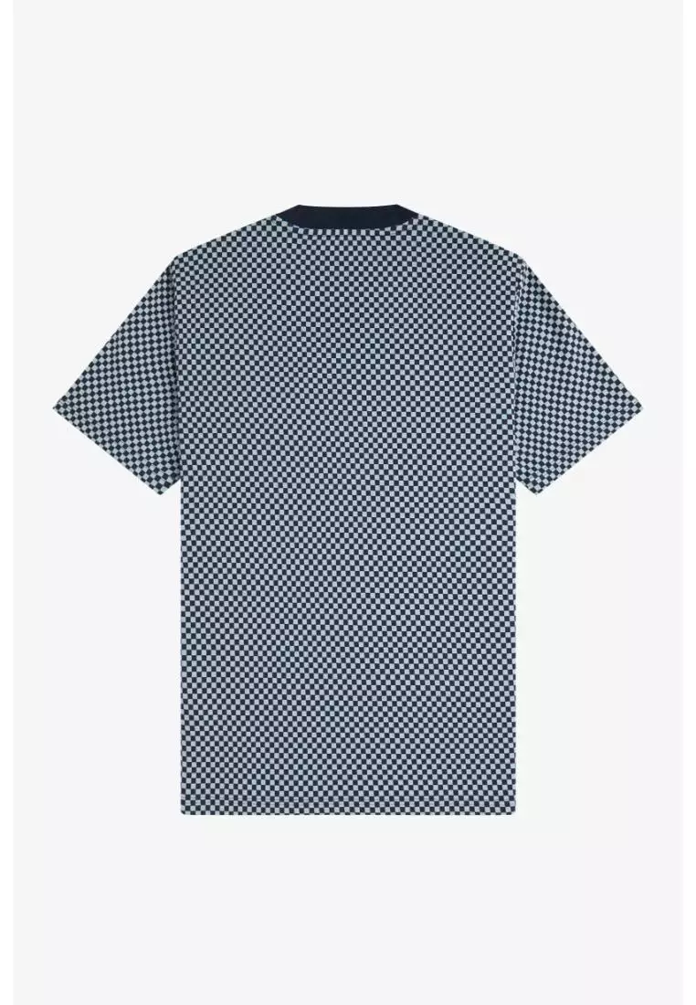 Fred Perry M2394 Checkerboard T-Shirt (Dark Airforce)