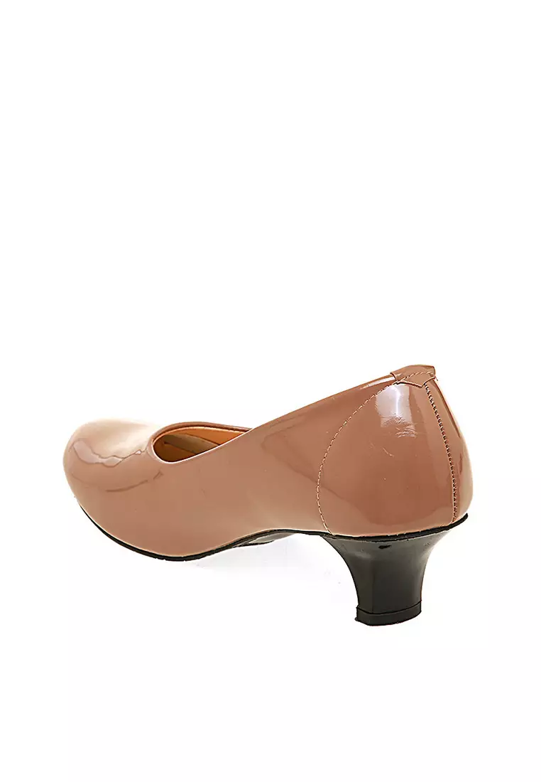 Glory Heels Woman Design Casual Sepatu Hak Wanita Premium Quality - Mocca