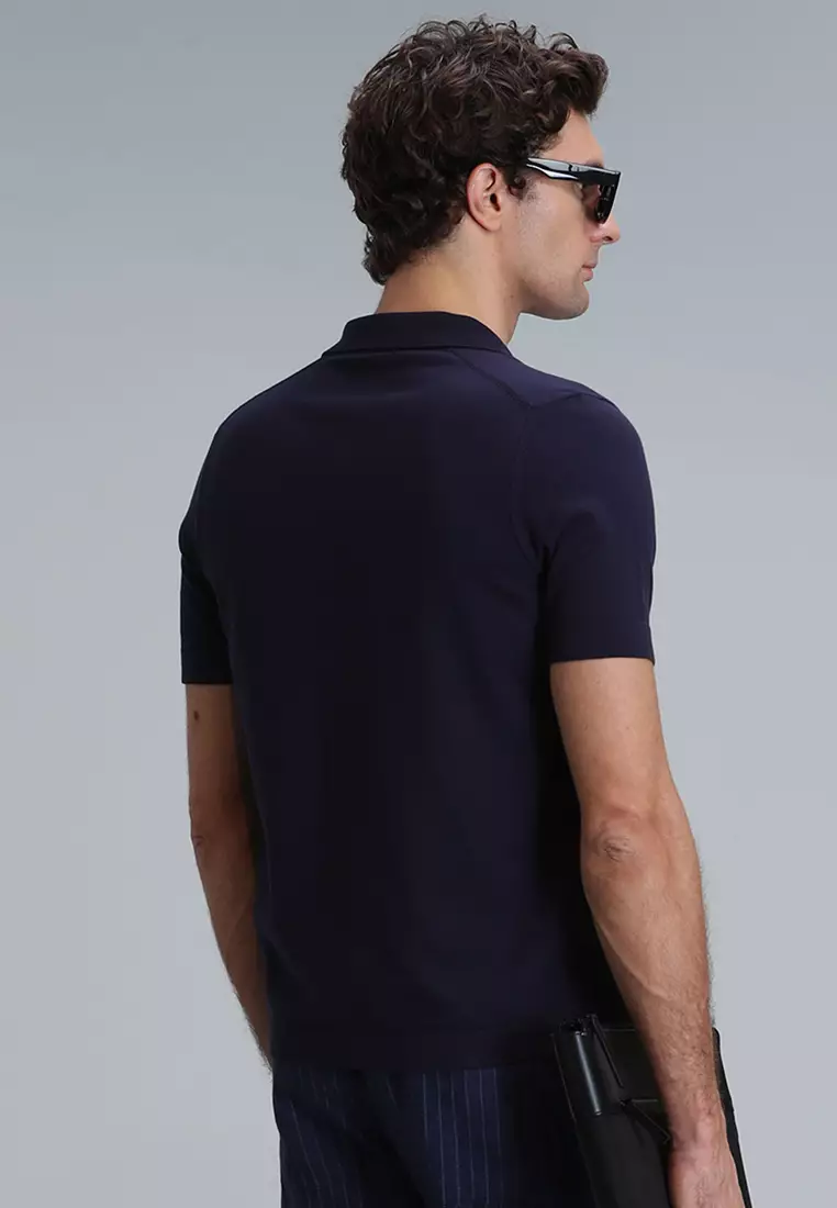 Collared Short Sleeves Knit Shirt