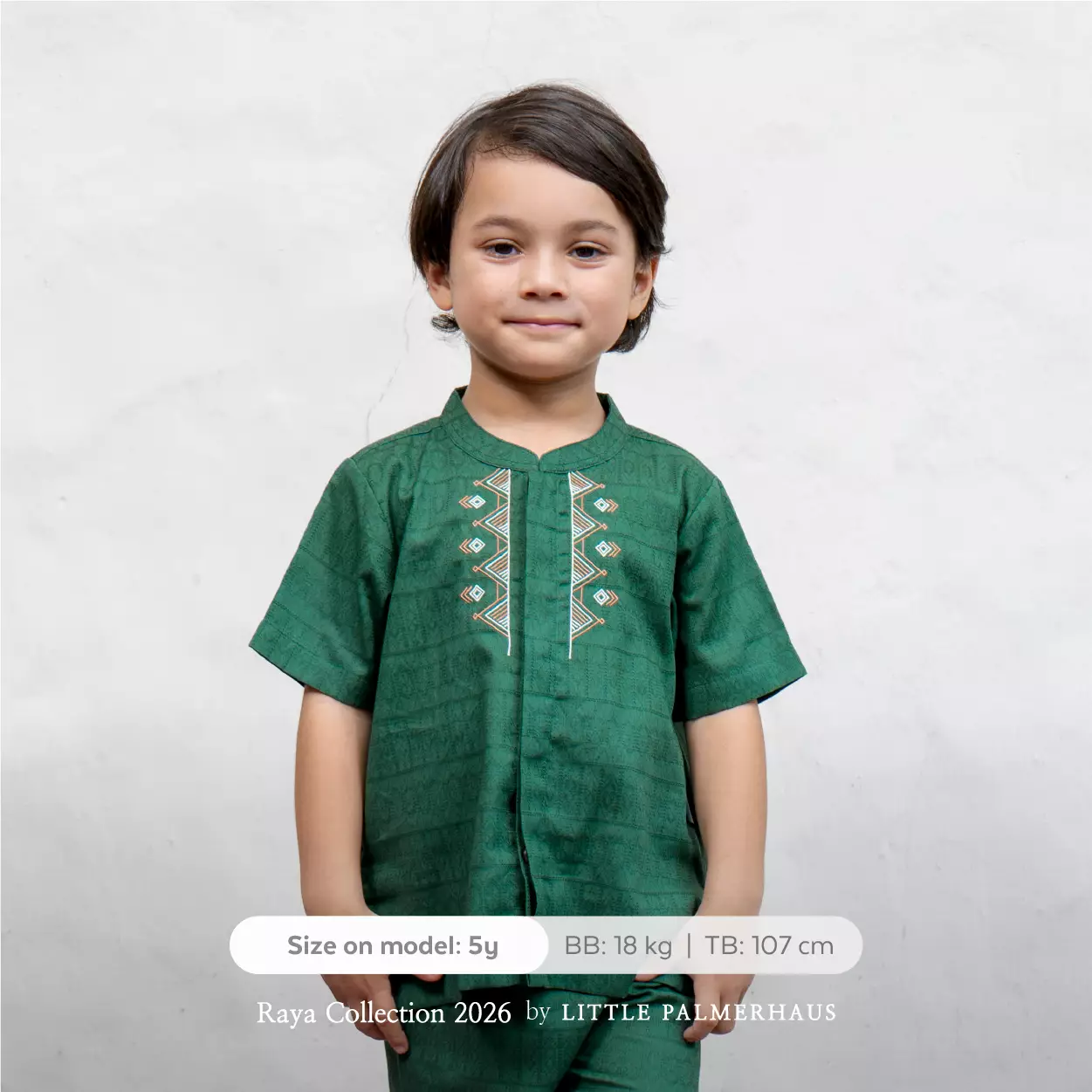 Little Palmerhaus - Baju Lebaran 2026 - Rihla Boy Koko Set (Setelan Baju Koko Anak Laki-laki) Terracotta