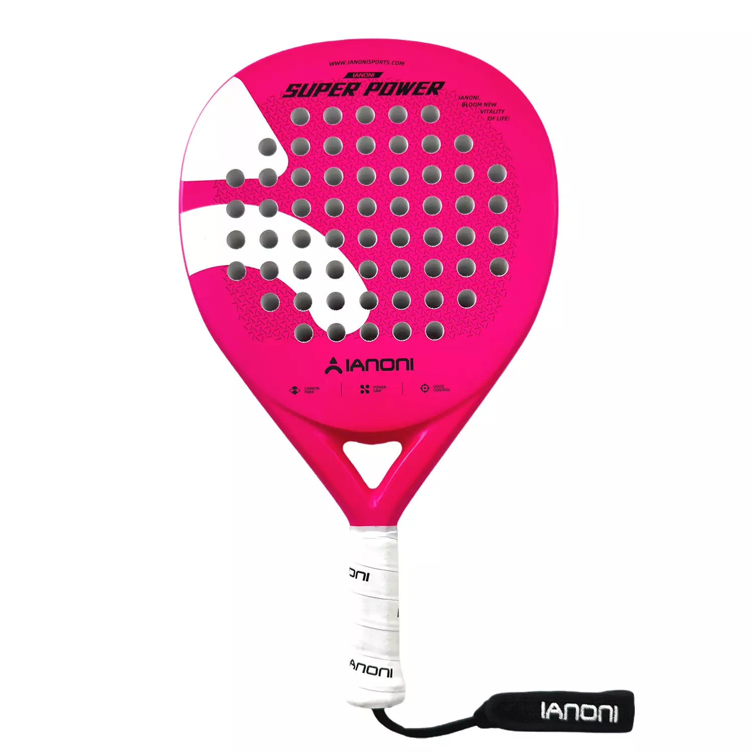 Raket Padel Carbon Ianoni Super Power Pink