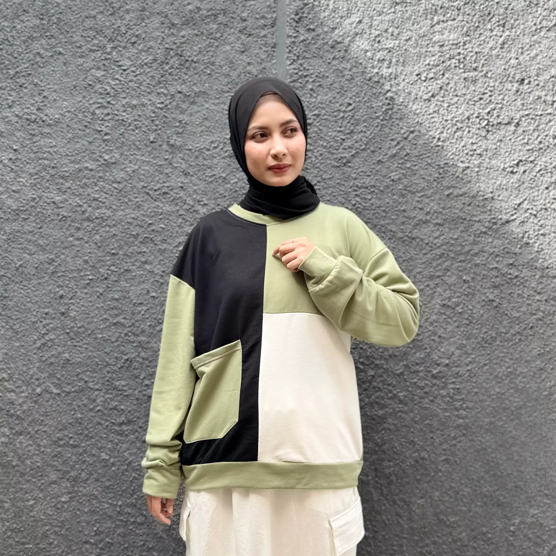 Setelan Sporty Skirt Olla  HIJAU- PUTIH