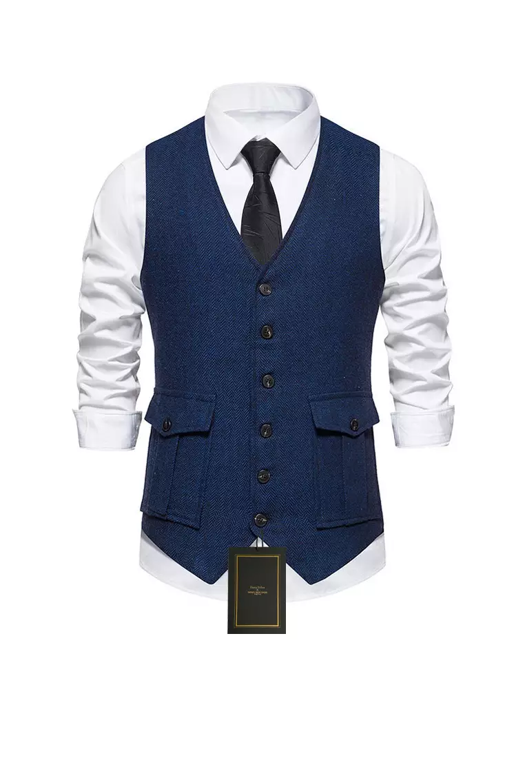 Mens dress vest with pockets online