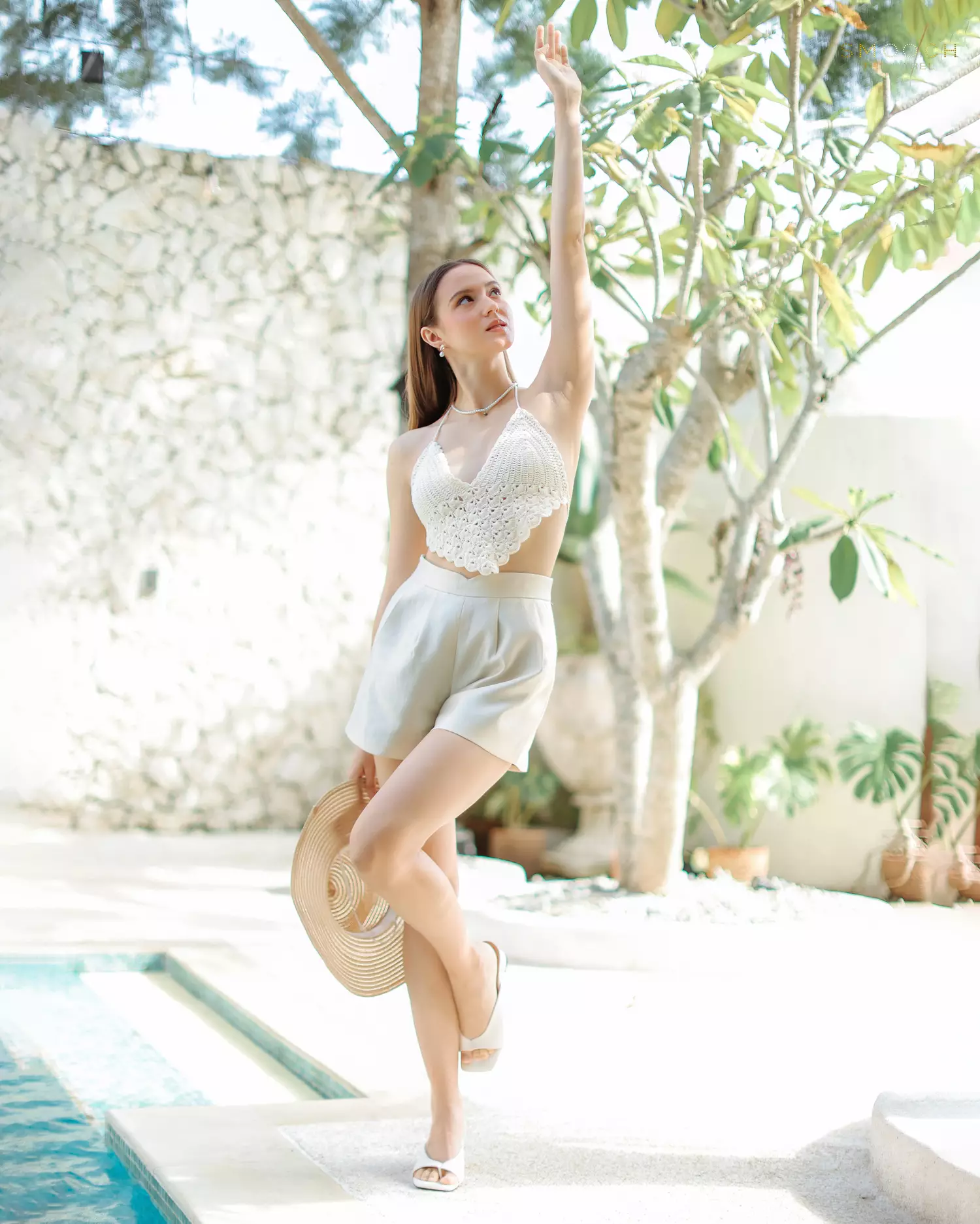 Selly Knit White Top