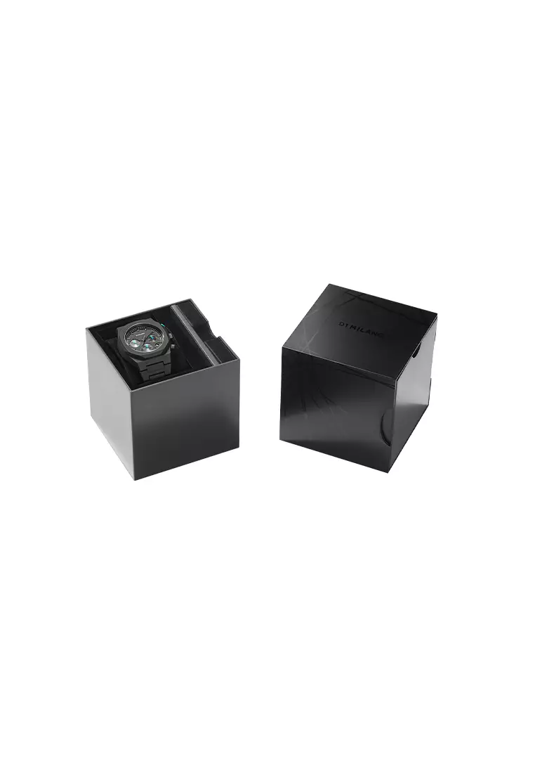 Charcoal Black Polychrono Bracelet Watch, 40.5mm