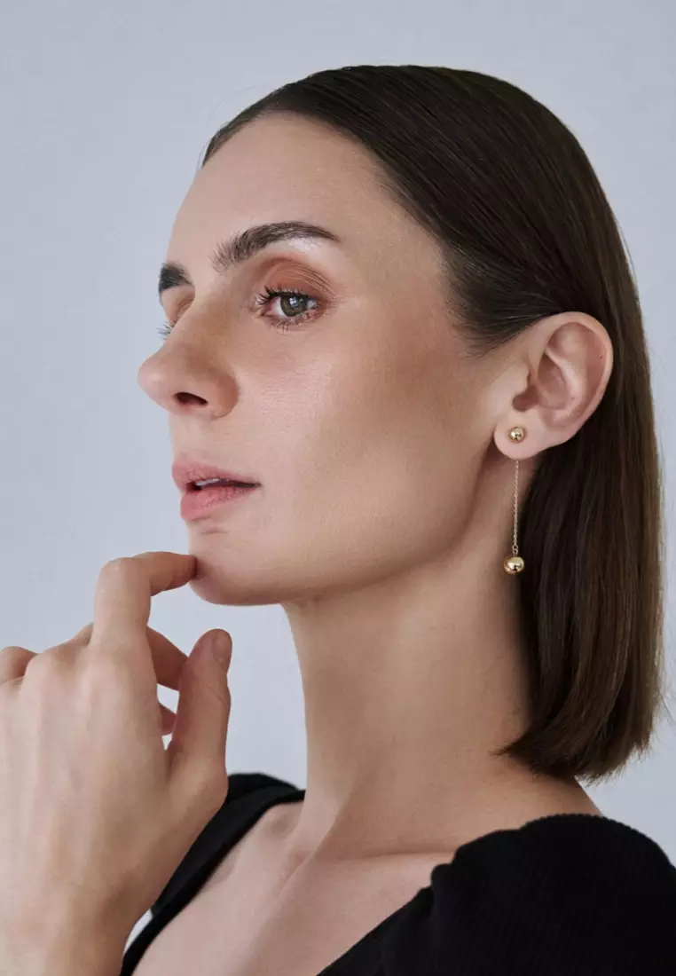 Apesso 18K Gold Dangling Earrings