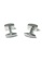 Splice Cufflinks High Quality Curved White MOP & Black Design Rhodium Plated Cufflinks SP744AC24ABRSG_2