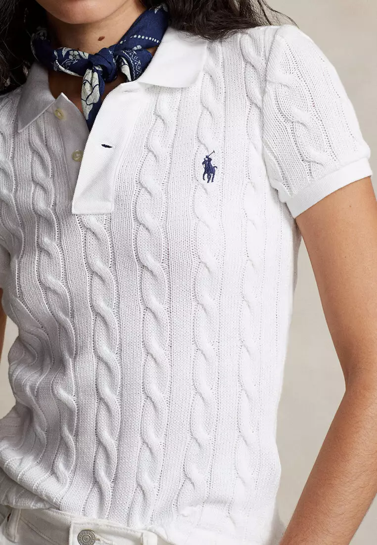 Buy Polo Ralph Lauren Cable-Knit Short Sleeve Polo Shirt
