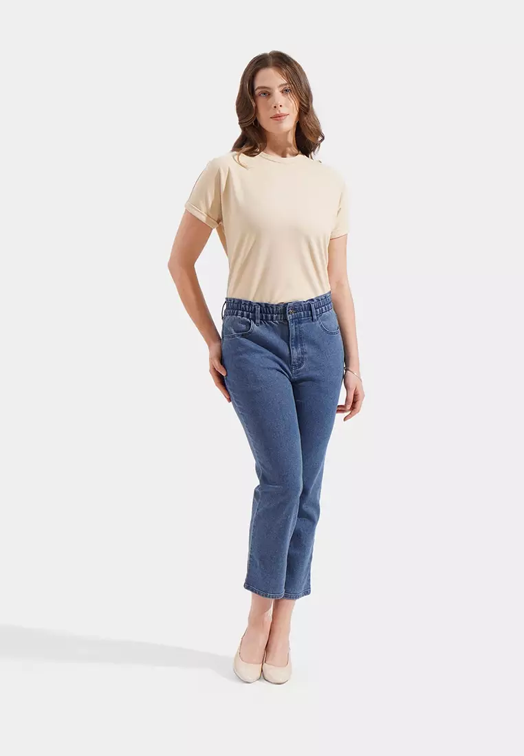 Waffle Tee with Extended Sleeves