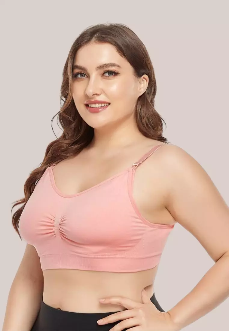 3 Pack Grace Nursing Push Up Maternity Bra in Purple, Purplish Red and Pink