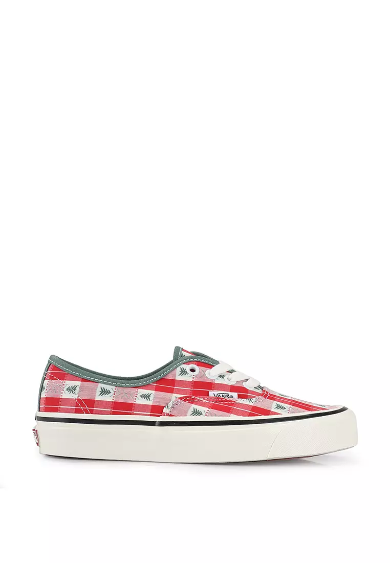 Red checkered authentic on sale vans