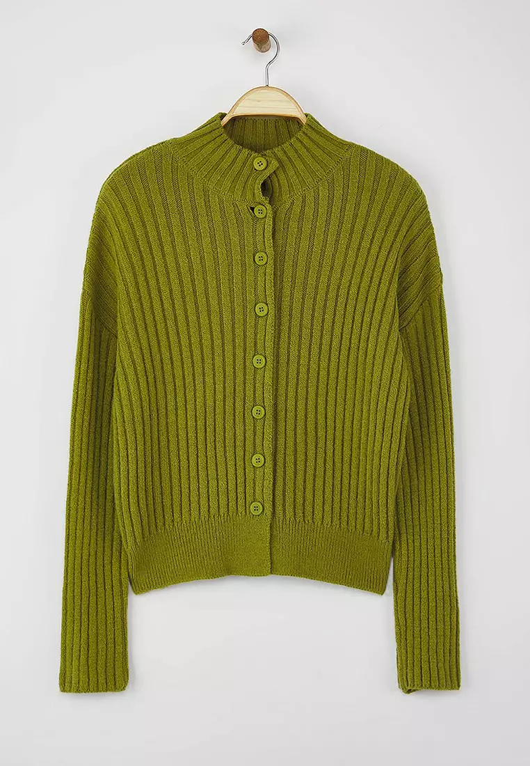 Wardrobe Essentials Wide Fit Ribbed Soft Textured Knit Cardigan