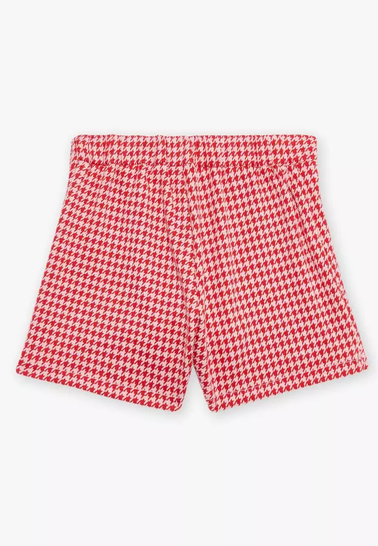 Houndstooth printed skort