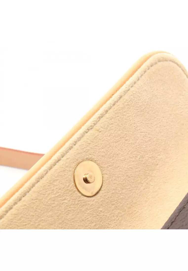 Pre-Loved Louis Vuitton Pochette Florentine monogram body bag waist bag PVC leather Brown With Button Press(L)