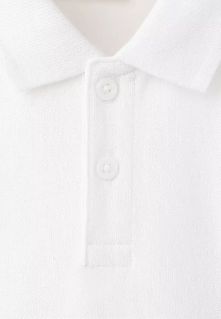 Short-Sleeved Cotton Polo Shirt