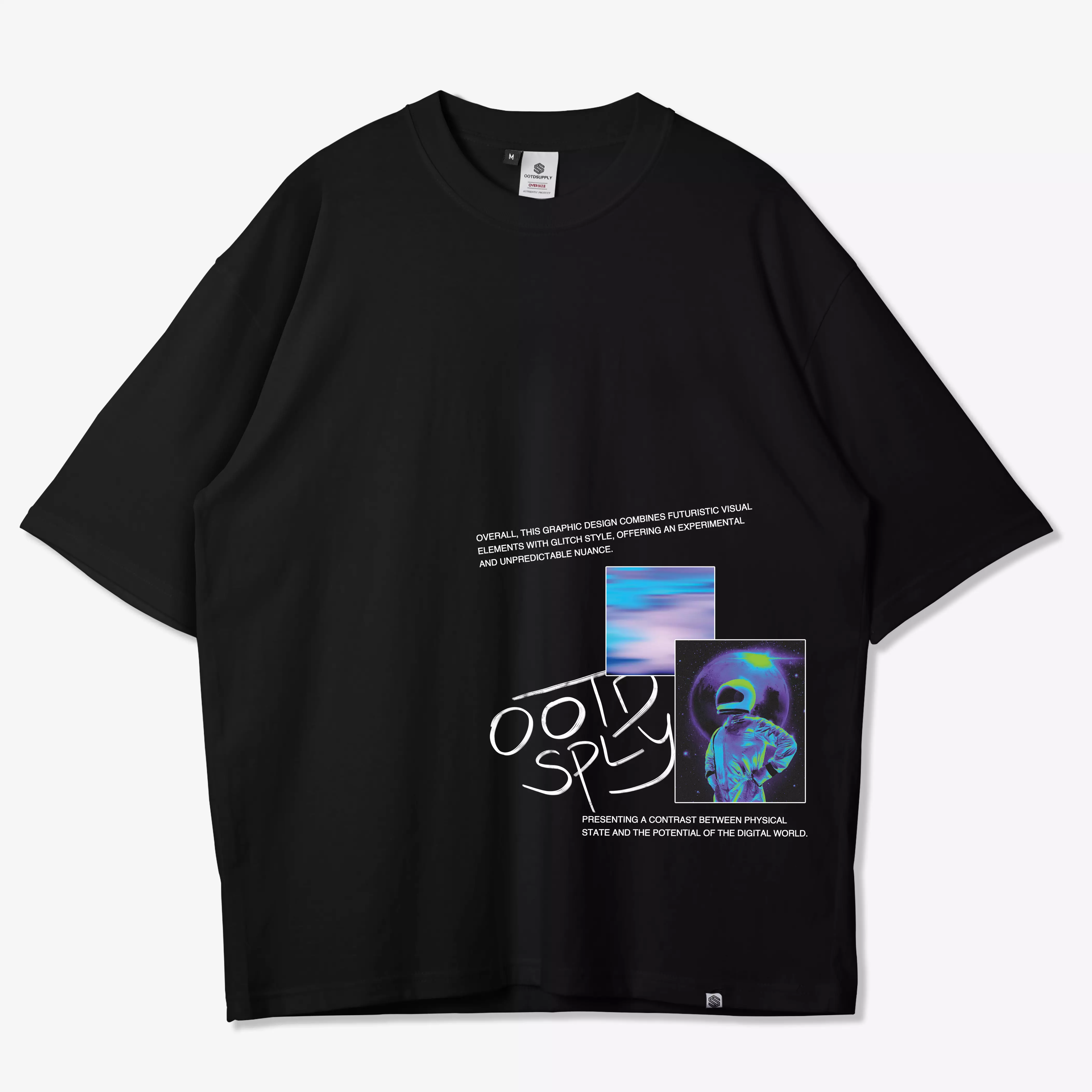 OOTDSUPPLY Oversized Tshirt Infinity Dark Brown & Black l Kaos Oversize Pria dan Wanita OVZ151