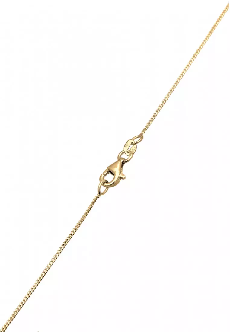 Kalung Perhiasan Perak 925 Wanita Drop Light Blue Zirconia Gold Plated