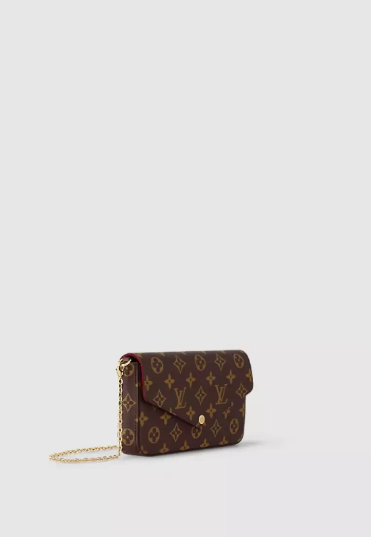 Félicie Pochette Brown Fuchsia