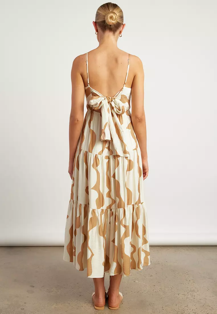 Ribbon Tie Midi Dress