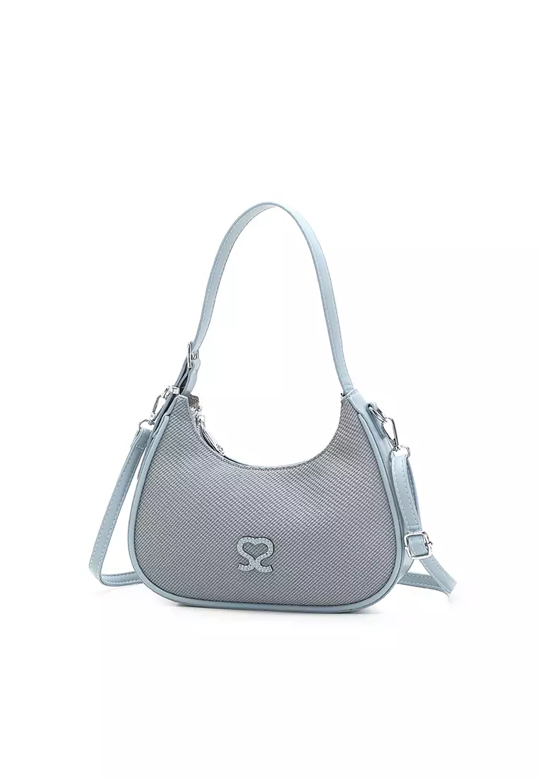 Women's Top Handle Bag / Sling Bag / Crossbody Bag / Shoulder Bag (Tas Tangan Wanita / Tas Selempang Wanita / Tas Bahu Wanita) - Biru