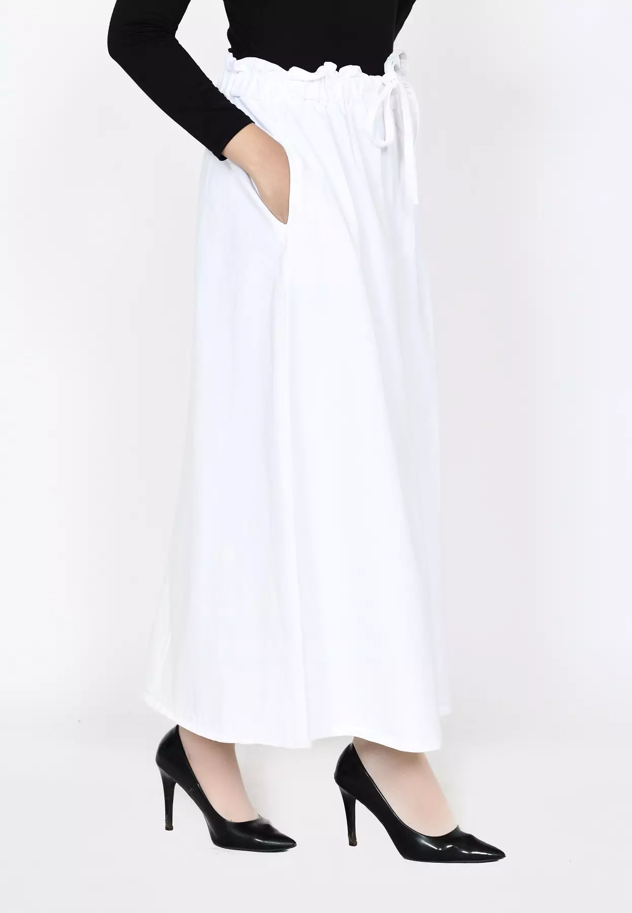 Tiara Skirt Denim -White