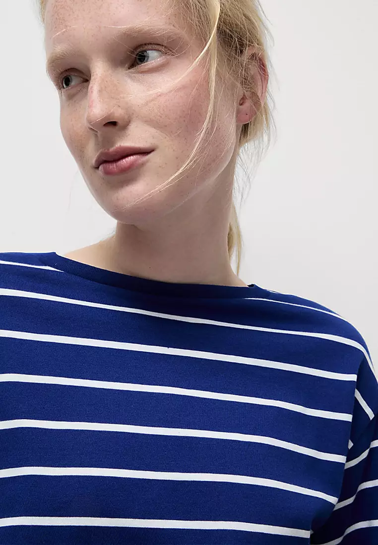 Pure Cotton Oversized Striped Top