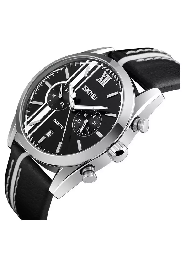 Jam Tangan Analog Pria Strap Waterproof Multifunctional Quartz Watch Casual Berkualitas QK98 ORIGINAL