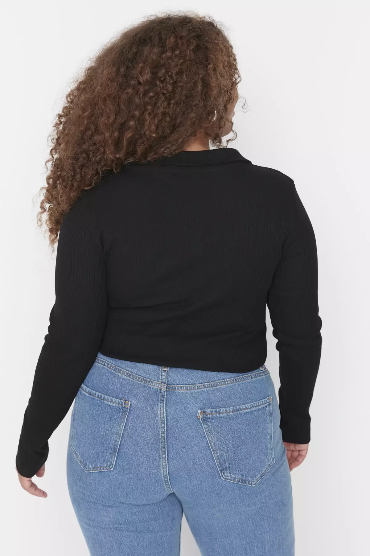 Plus Size Collar Neck Bodysuit
