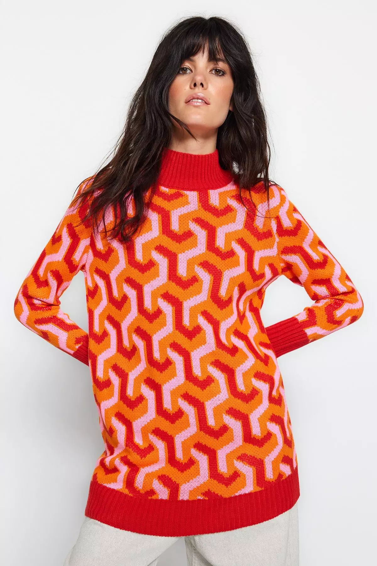 Red orange clearance sweater