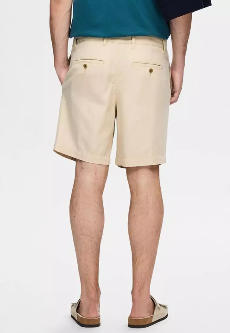 Selected Three Paris Bronze Chino Shorts - Pantaloni Corti Uomo In Cotone - Chiusura Con Cerniera