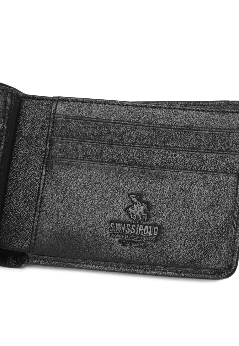 Men's Genuine Leather RFID Blocking Wallet - Black