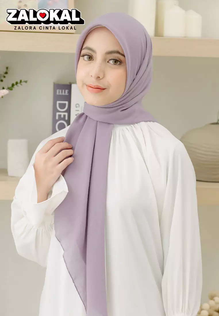 Theya Voal Square Purple Pastel