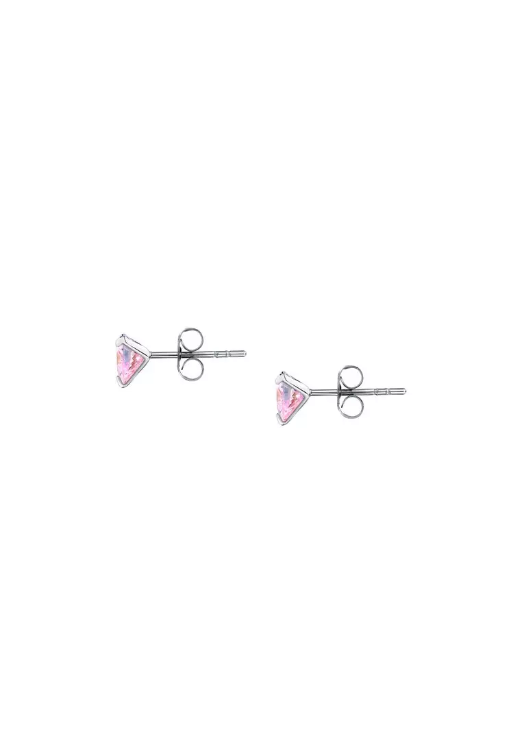 LA PETITE STORY SILVER 925 Pink Heart WOMAN EARRINGS LPS01AWV28