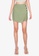 ZALORA BASICS green Wrapover Shorts with Buttons 8FB83AAA9127F5GS_1